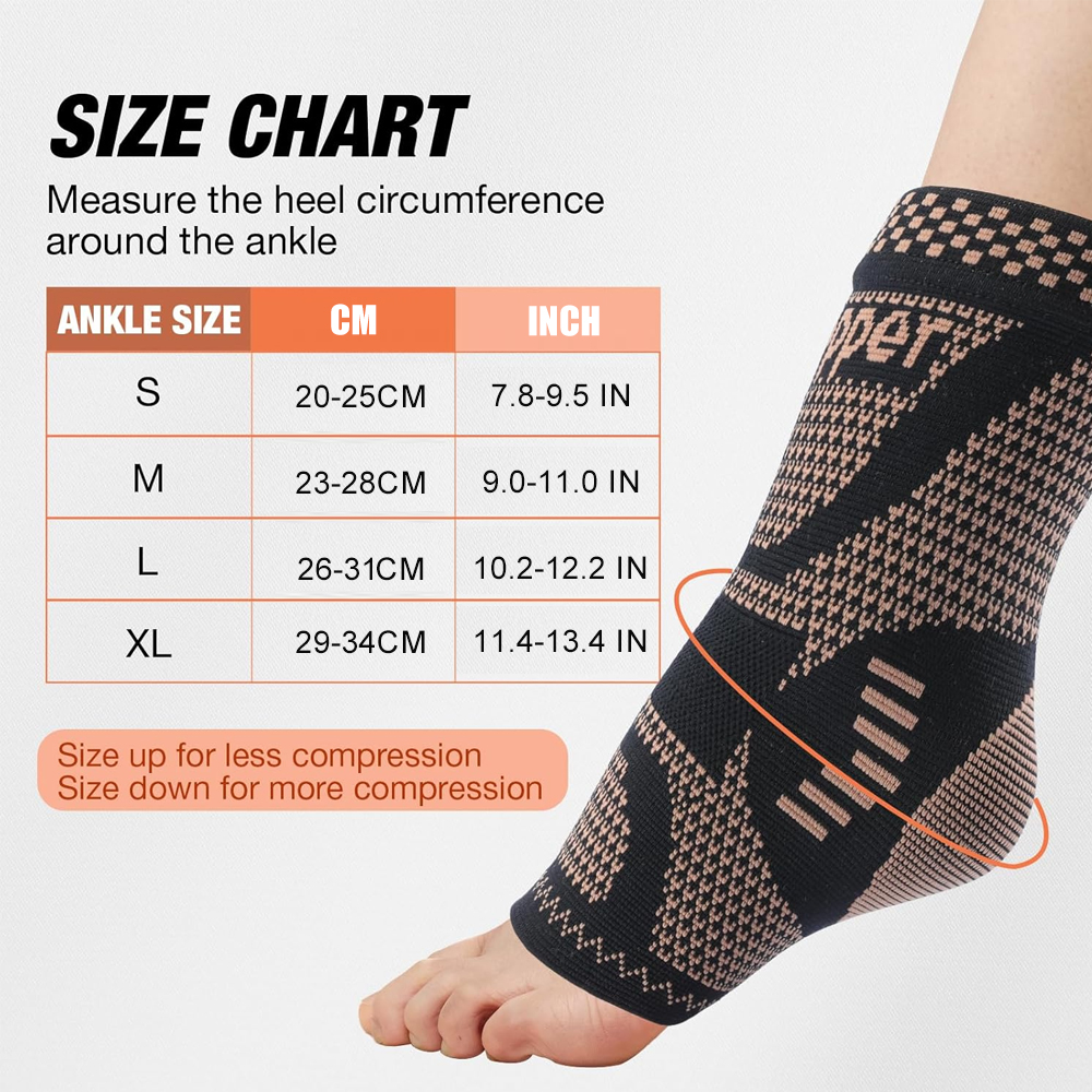 2PCS Copper Ankle Brace Suppor - Ankle Brace Sock บทวิจารณ์และราคา
