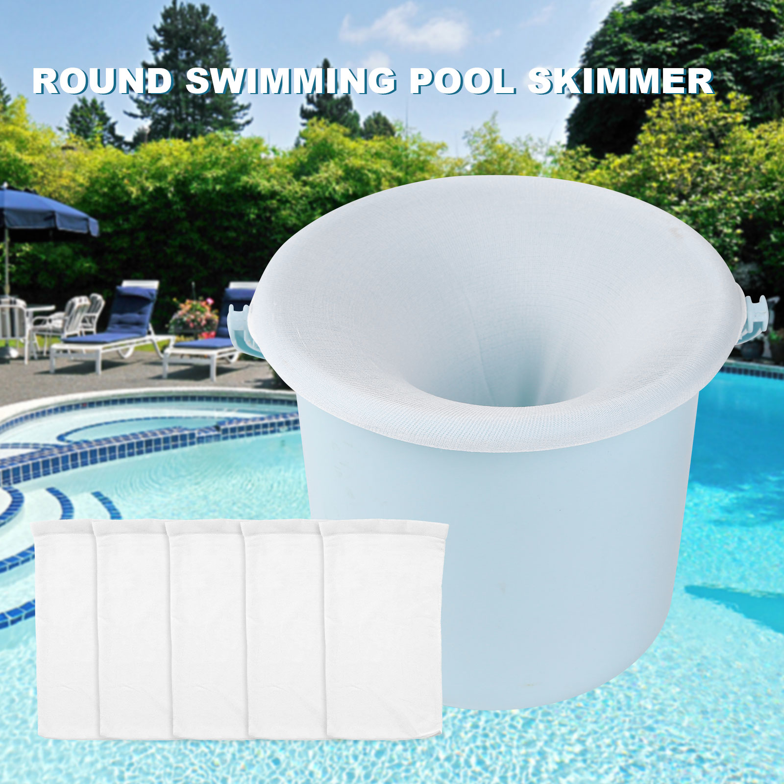 100-5PCS Pool Skimmer Socks El - Sock Organizer Tray บทวิจารณ์และราคา