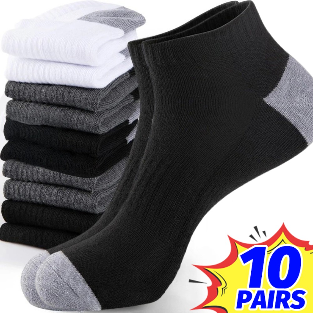 1-10Pairs Breathable Mens Summ - Ankle Sock Low Cut บทวิจารณ์และราคา