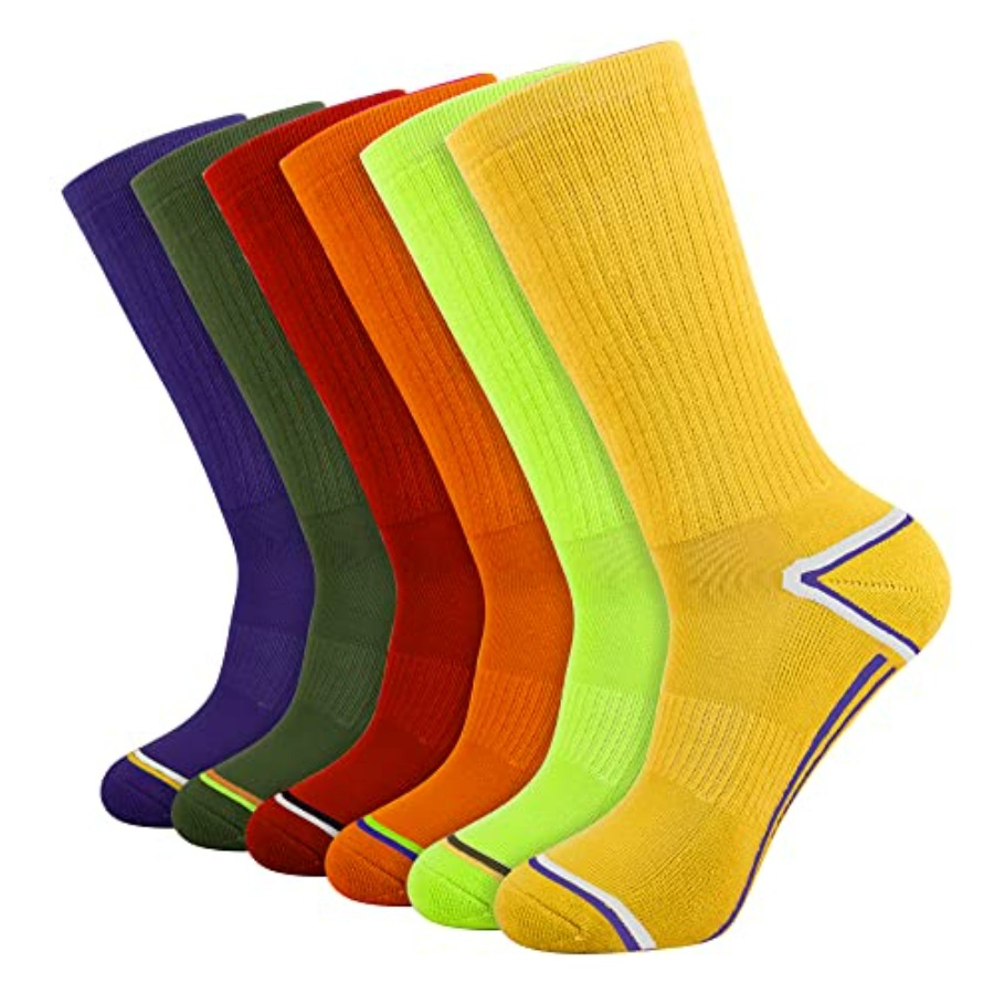 Mens 6 Pack Athletic Performan - Cotton Crew Sock Pack บทวิจารณ์และราคา