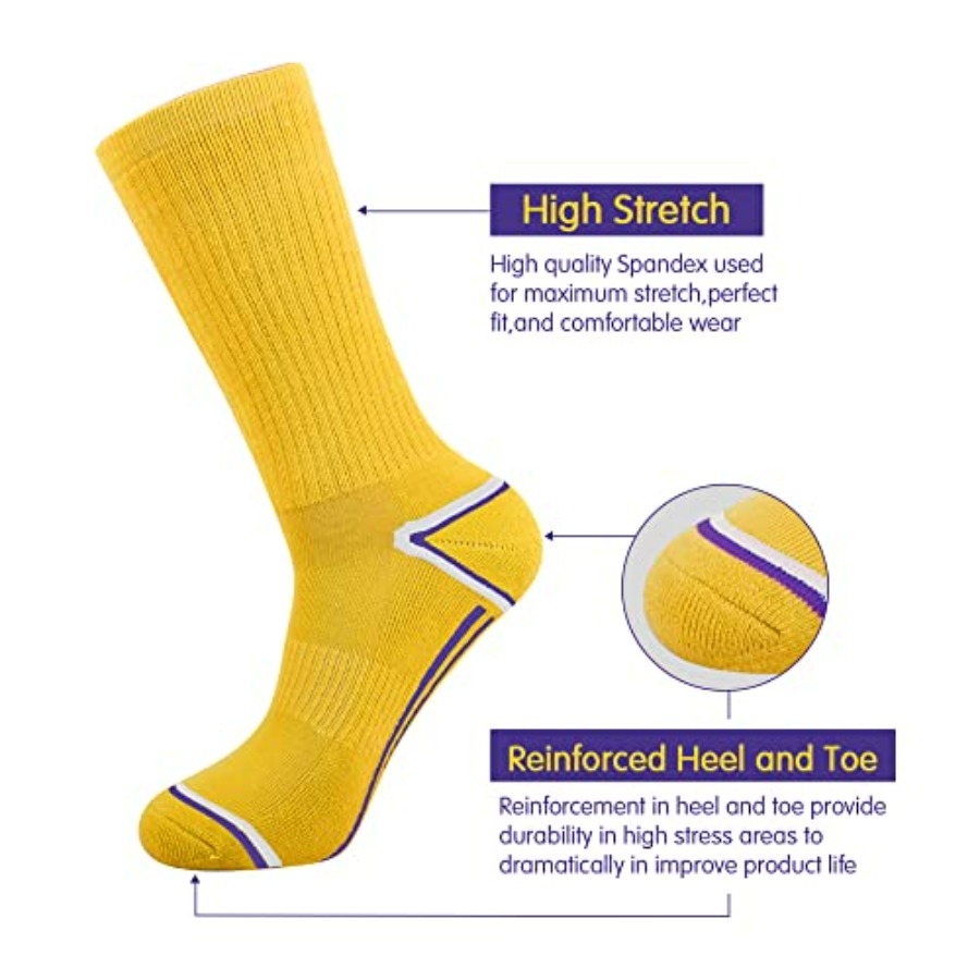 Mens 6 Pack Athletic Performan - Cotton Crew Sock Pack บทวิจารณ์และราคา