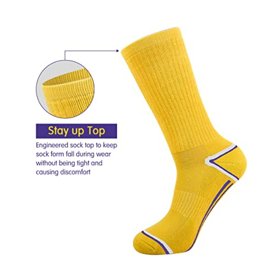 Mens 6 Pack Athletic Performan - Cotton Crew Sock Pack บทวิจารณ์และราคา