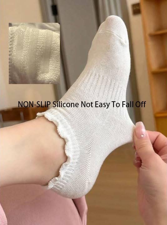 Cute Ruffle Ankle Socks for Wo - Silk Sock Bamboo บทวิจารณ์และราคา