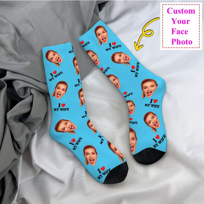 I Love My Wife Personalized Fa - Dress Sock Men บทวิจารณ์และราคา