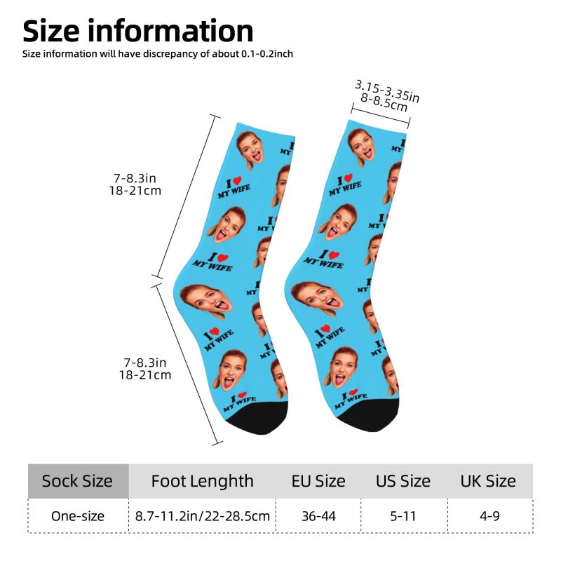 I Love My Wife Personalized Fa - Dress Sock Men บทวิจารณ์และราคา