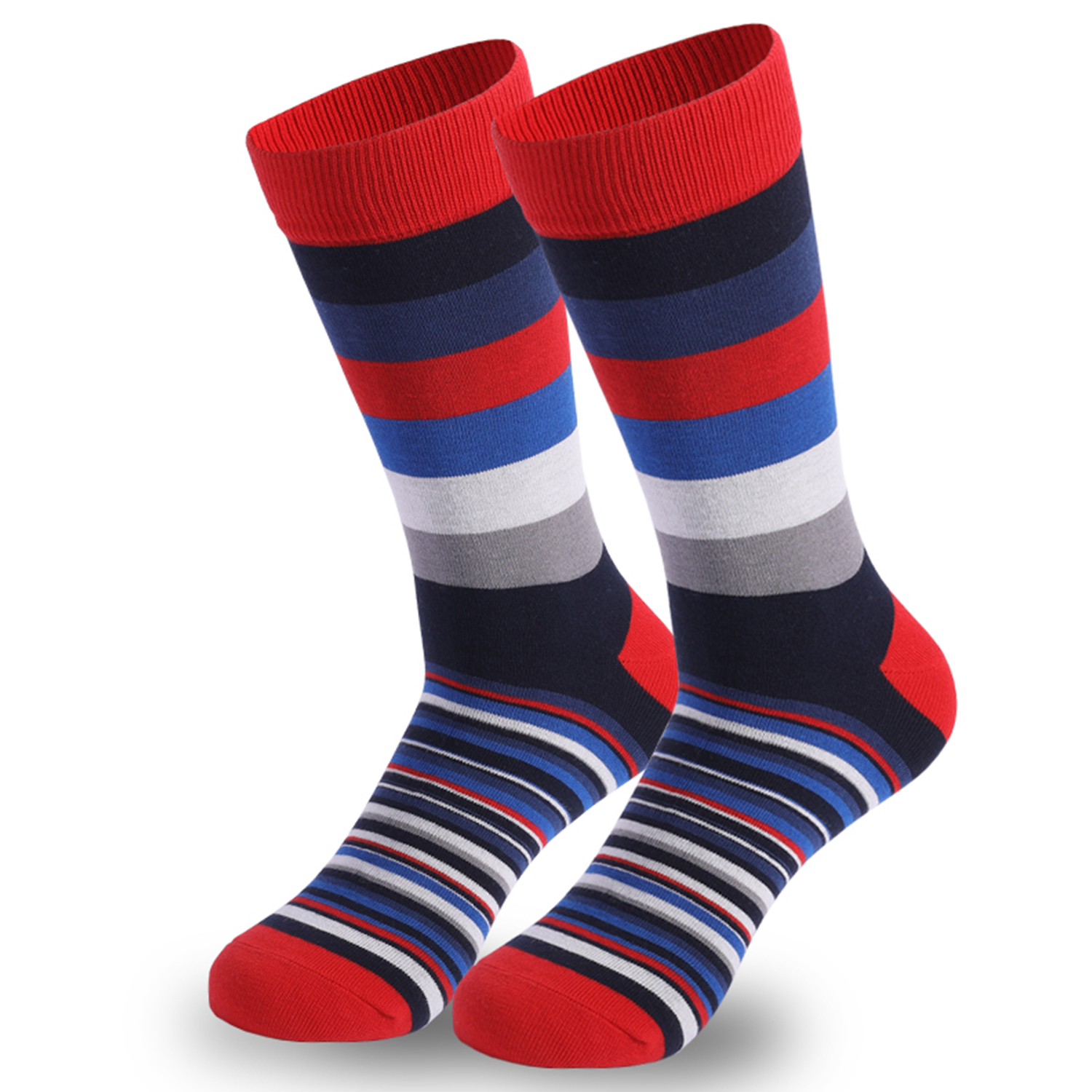 5Pairs Mens Fun Dress Socks, P - Cotton Crew Sock Pack บทวิจารณ์และราคา