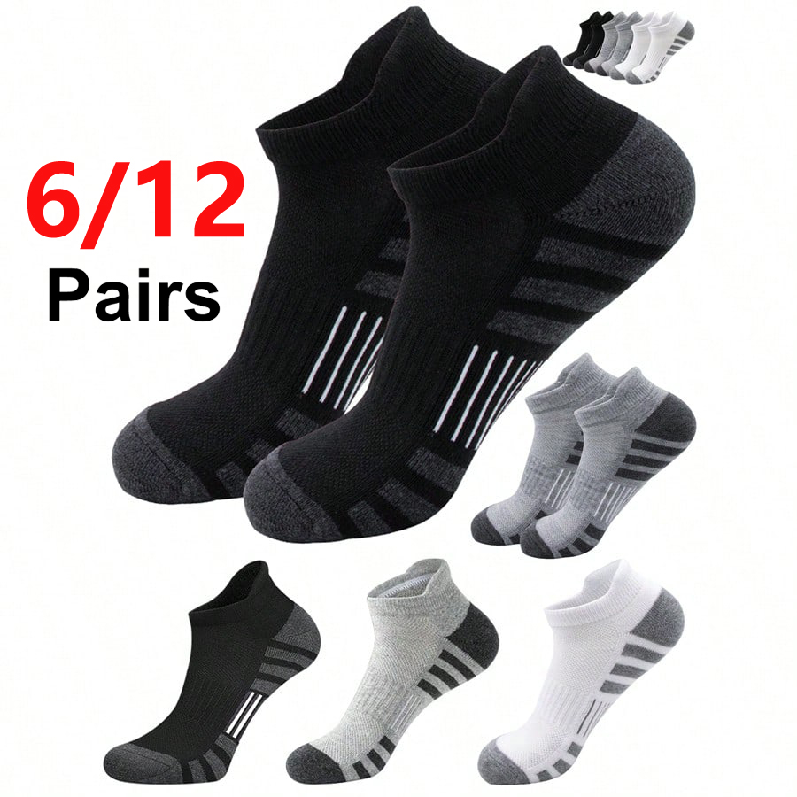 6/24 Pairs Cushioned Breathabl - Athletic Sock Cushion บทวิจารณ์และราคา