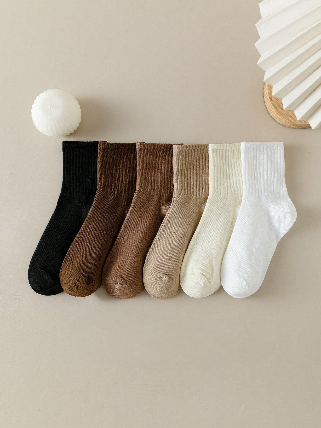 6 Pairs Heap Socks Set - Knee- - Knee High Sock Women บทวิจารณ์และราคา