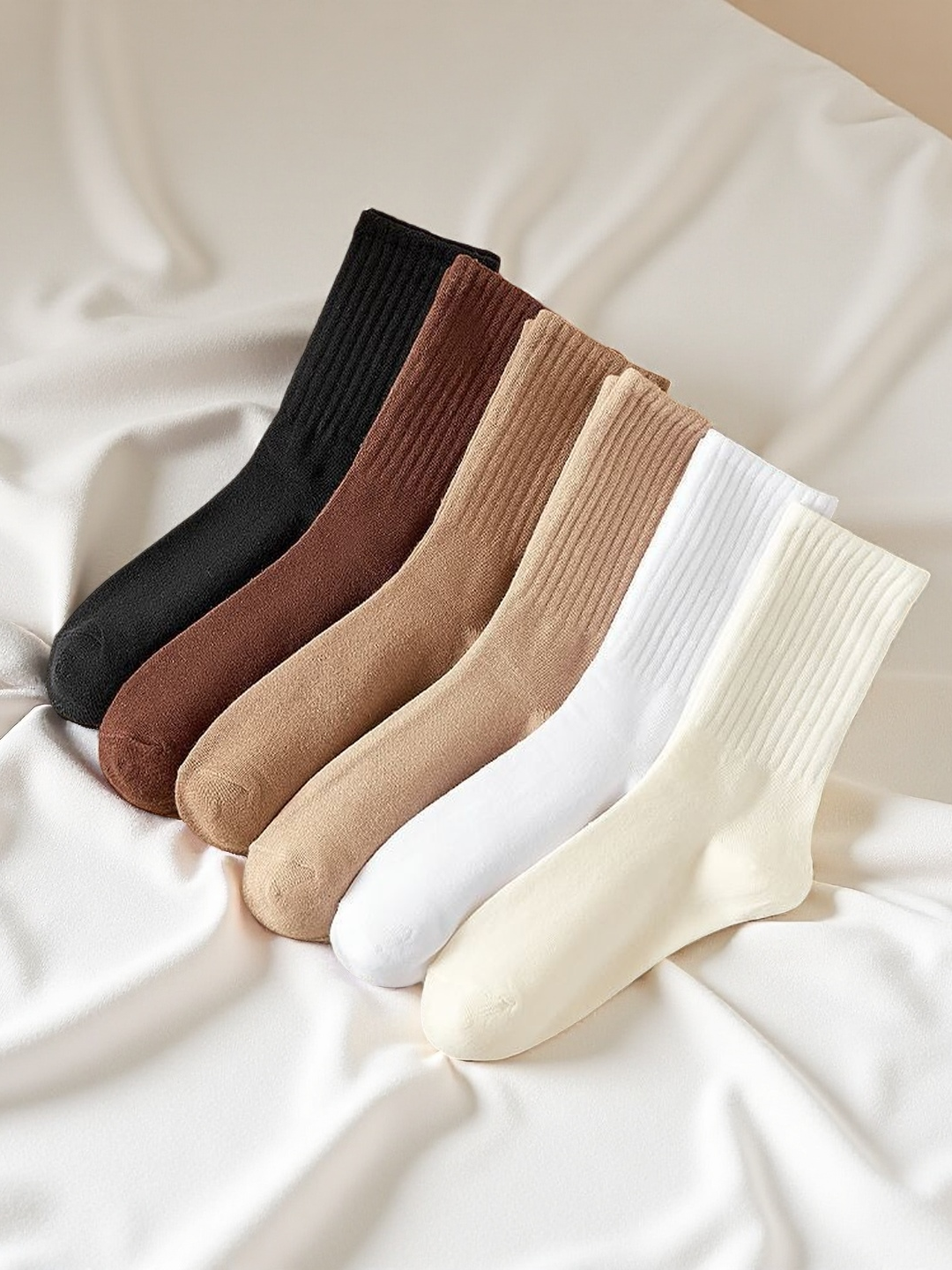 6 Pairs Heap Socks Set - Knee- - Knee High Sock Women บทวิจารณ์และราคา