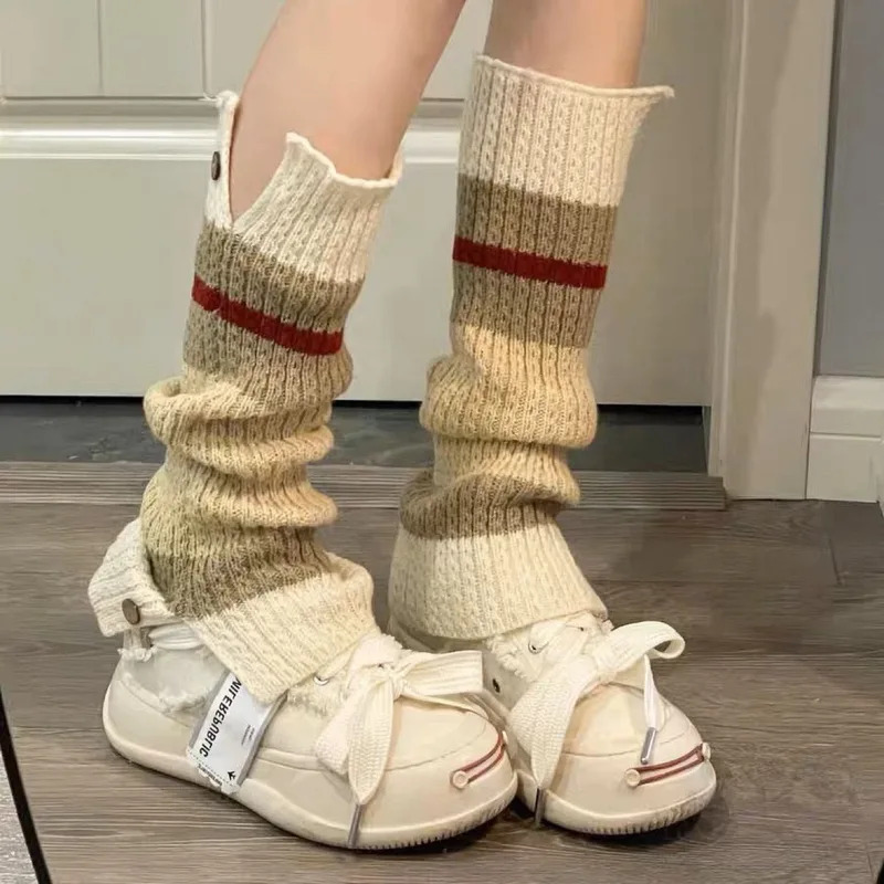 New ​Y2K Knitted Leg Warmers V - Boot Sock Slouchy บทวิจารณ์และราคา