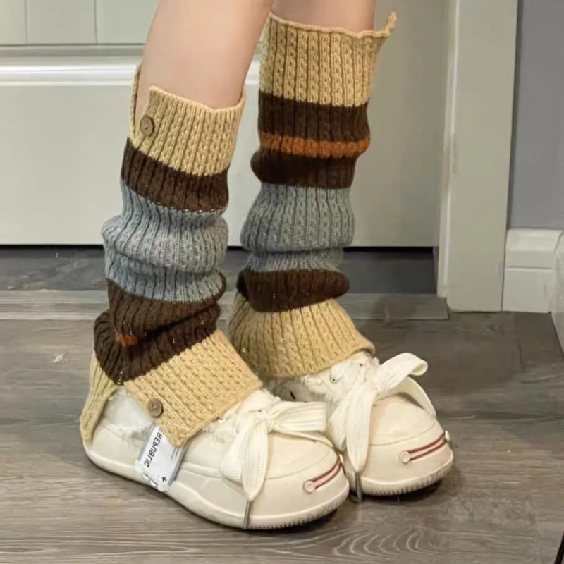 New ​Y2K Knitted Leg Warmers V - Boot Sock Slouchy บทวิจารณ์และราคา