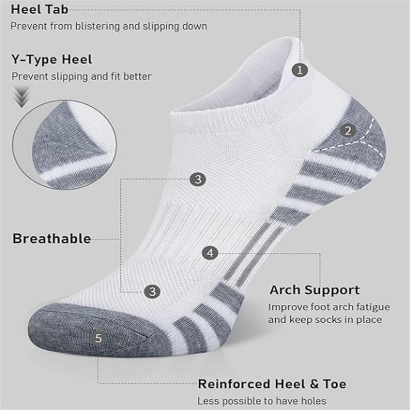 6/24 Pairs Cushioned Breathabl - Athletic Sock Cushion บทวิจารณ์และราคา