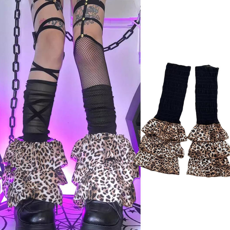 New Leopard Print Leg Warmers  - Boot Sock Slouchy บทวิจารณ์และราคา