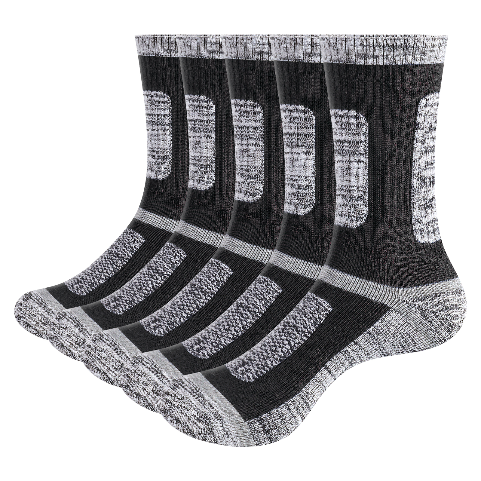 YUEDGE Mens Moisture Wicking C - Cotton Crew Sock Pack บทวิจารณ์และราคา