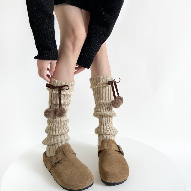 Camel Knit Leg Warmers with Fu - Boot Sock Slouchy บทวิจารณ์และราคา