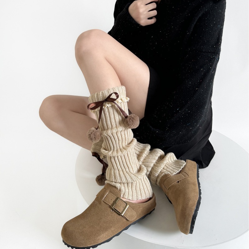 Camel Knit Leg Warmers with Fu - Boot Sock Slouchy บทวิจารณ์และราคา