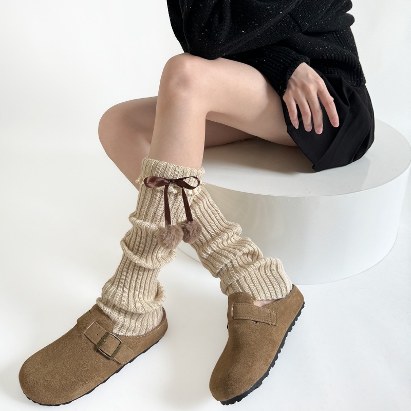 Camel Knit Leg Warmers with Fu - Boot Sock Slouchy บทวิจารณ์และราคา