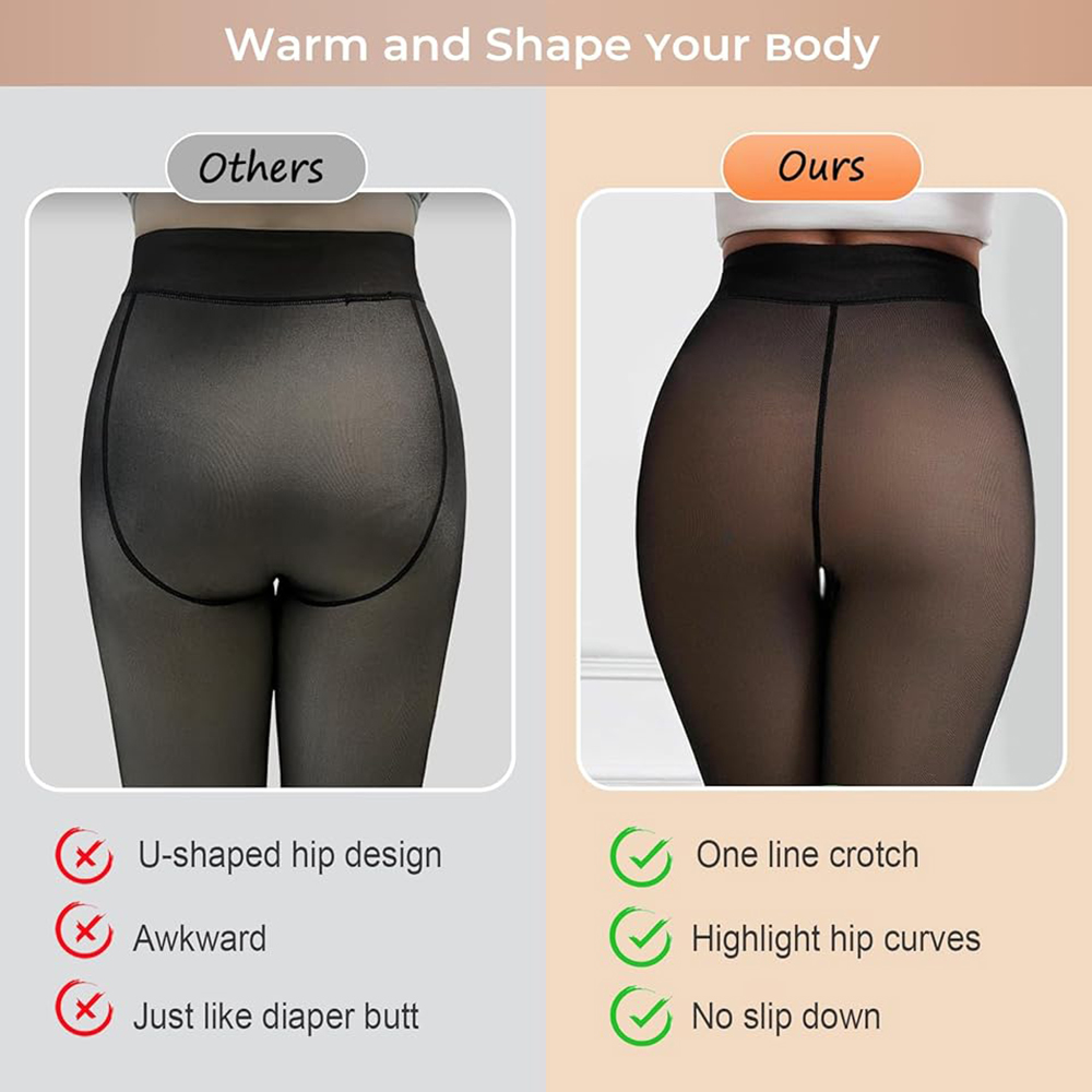Thermal Fleece Lined Tights Wo - Tights Pantyhose Sheer บทวิจารณ์และราคา