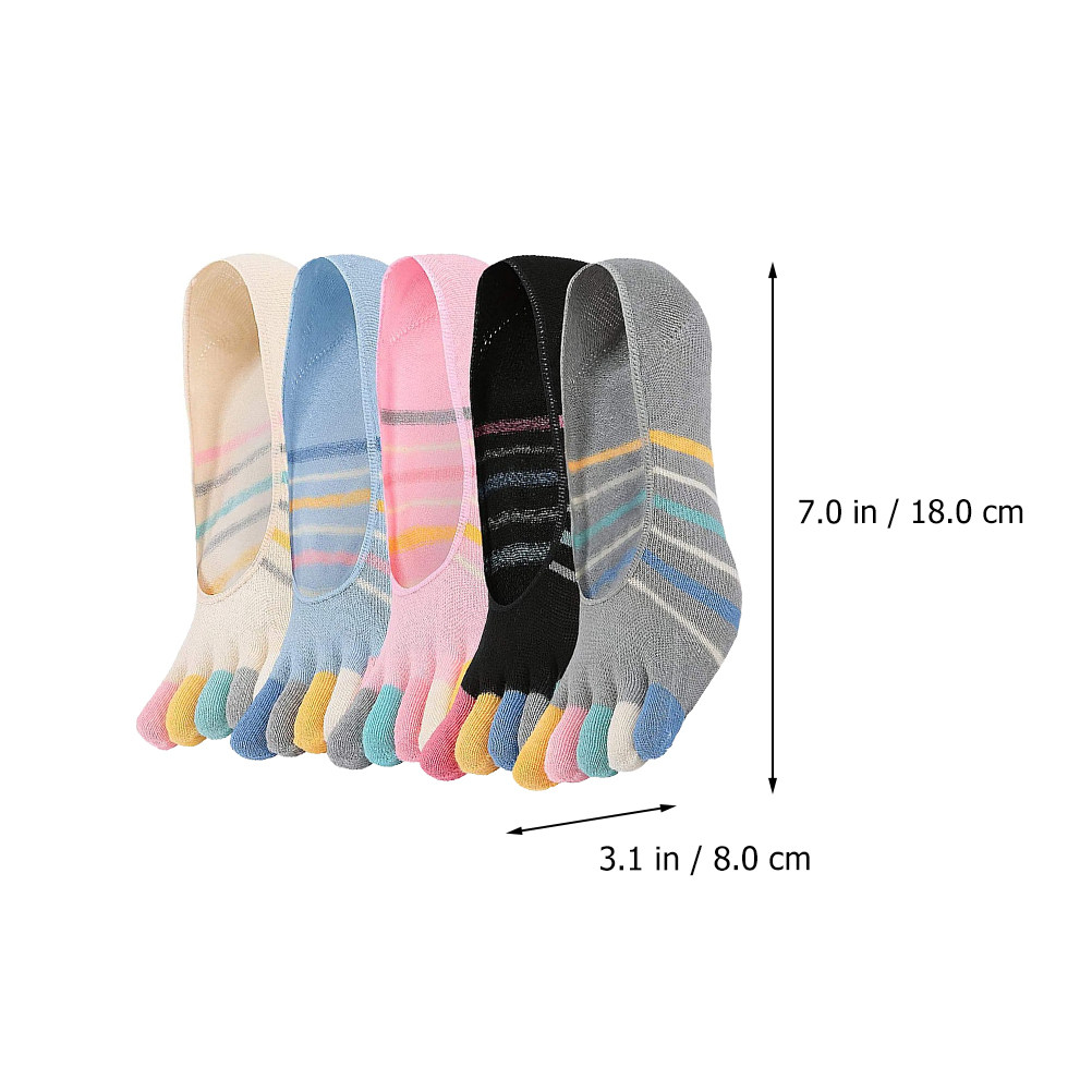 5Pairs Yoga Toe Socks Women Lo - Invisibility Sock Loafer บทวิจารณ์และราคา