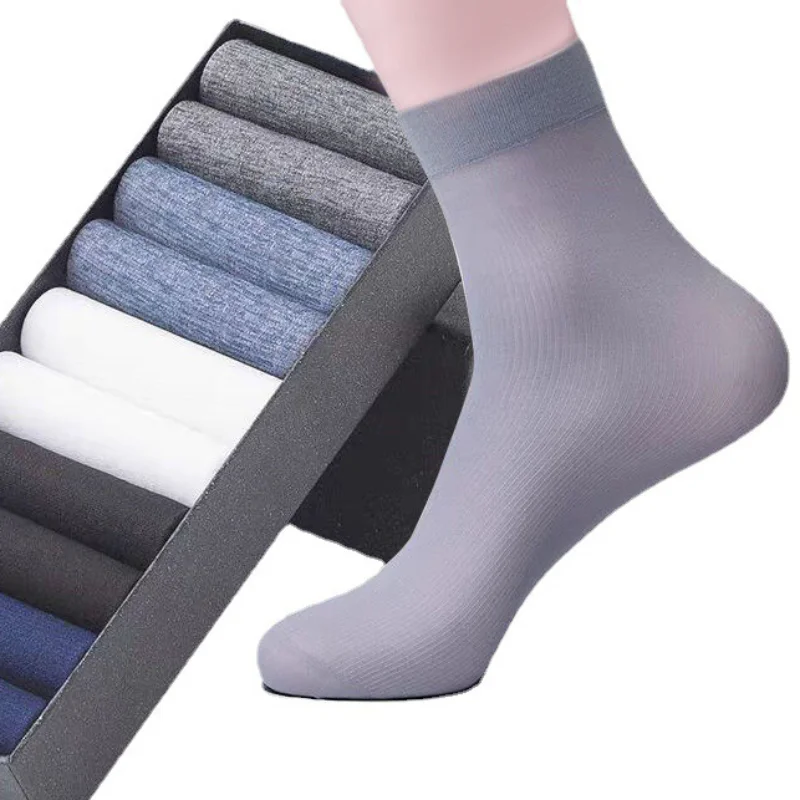 10Pairs Men Socks Summer Ultra - Silk Sock Bamboo บทวิจารณ์และราคา