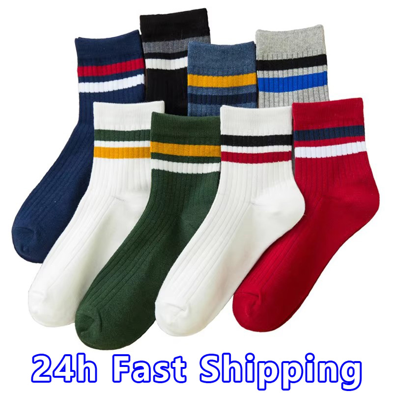 3 Pairs/Pack Cotton Mens Socks - Cotton Crew Sock Pack บทวิจารณ์และราคา