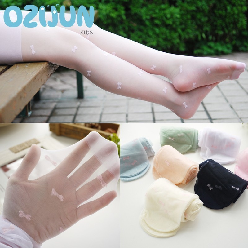 1 Pairs of Children Girl's Bow - Tights Pantyhose Sheer บทวิจารณ์และราคา