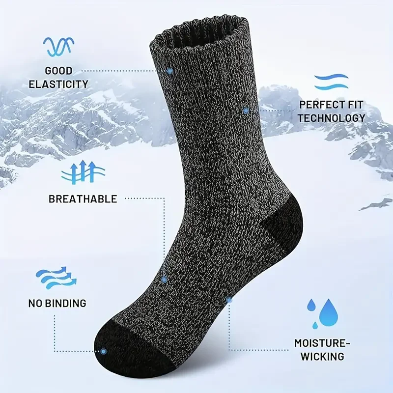 5 Pairs Merino Wool Socks for  - Wool Hiking Sock บทวิจารณ์และราคา