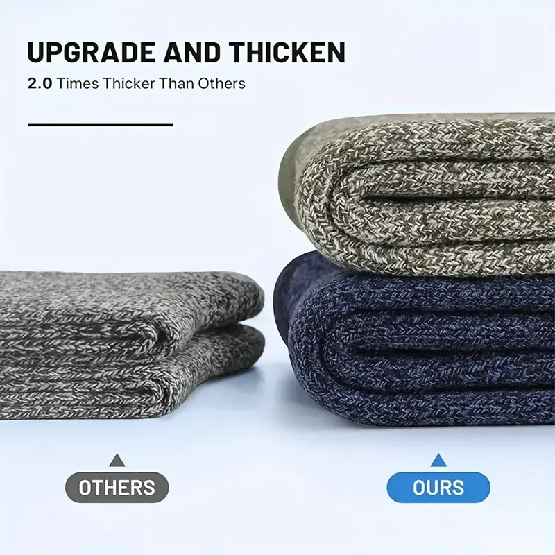 5 Pairs Merino Wool Socks for  - Wool Hiking Sock บทวิจารณ์และราคา