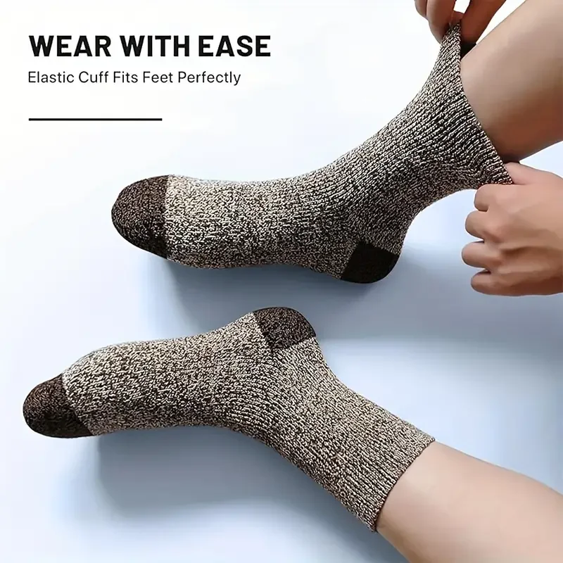 5 Pairs Merino Wool Socks for  - Wool Hiking Sock บทวิจารณ์และราคา