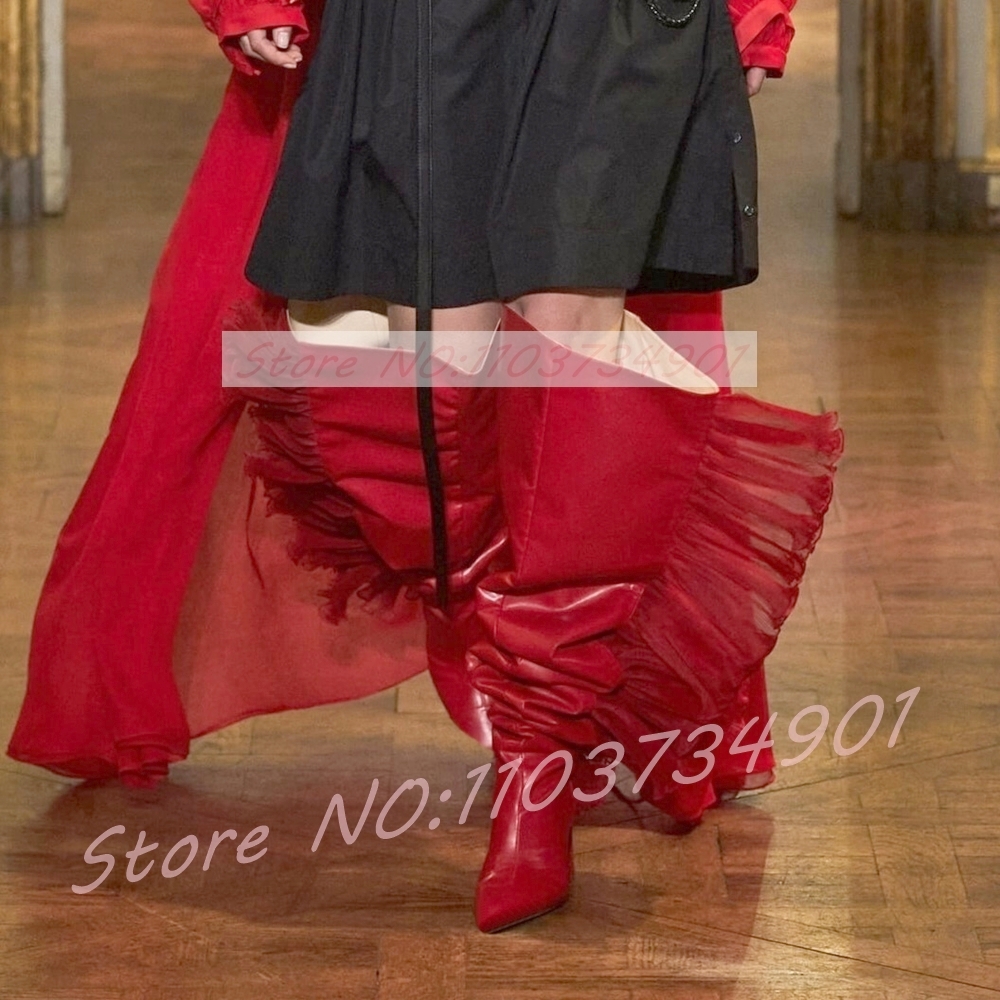Ruffles Tulle Slouchy Sock Sty - Boot Sock Slouchy บทวิจารณ์และราคา