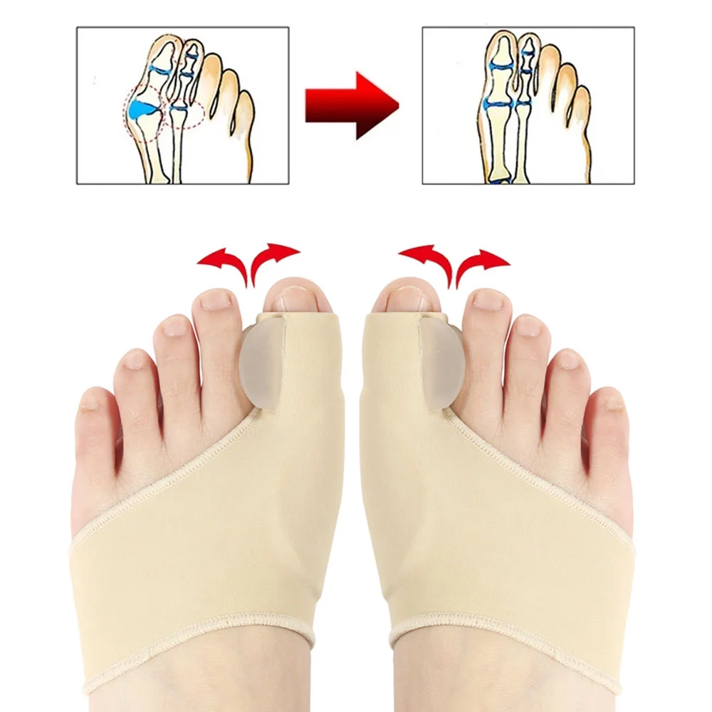 2Pcs Toe Separator Hallux Valg - Ankle Brace Sock บทวิจารณ์และราคา