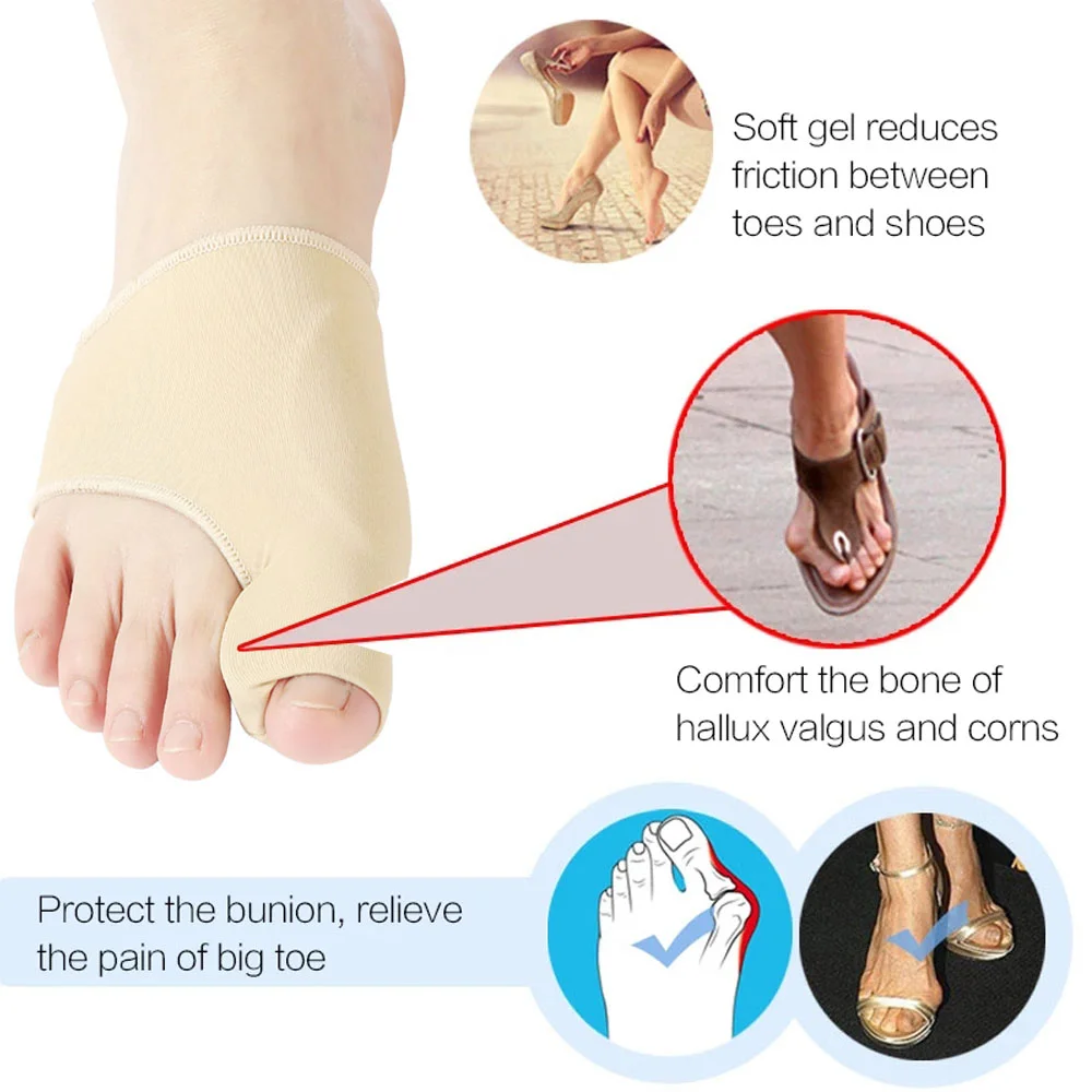 2Pcs Toe Separator Hallux Valg - Ankle Brace Sock บทวิจารณ์และราคา