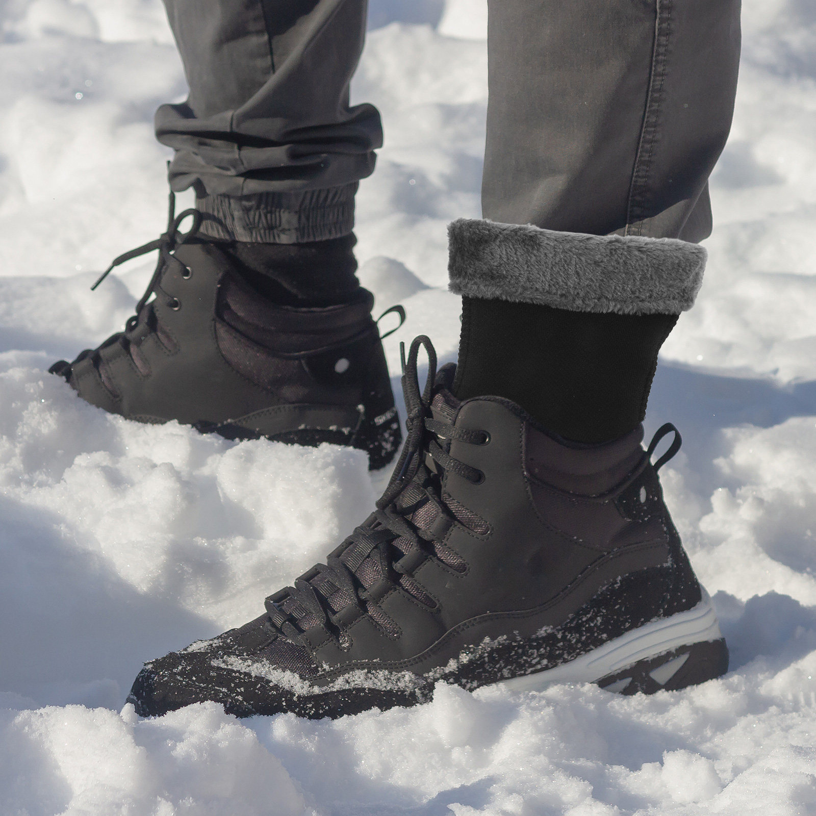 1Pair Snow Boot Liners 8 Inch  - Thermal Sock Winter บทวิจารณ์และราคา